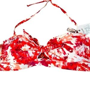 NWT Ladies Bikini Top Multicolor Adjustable Straps Size L